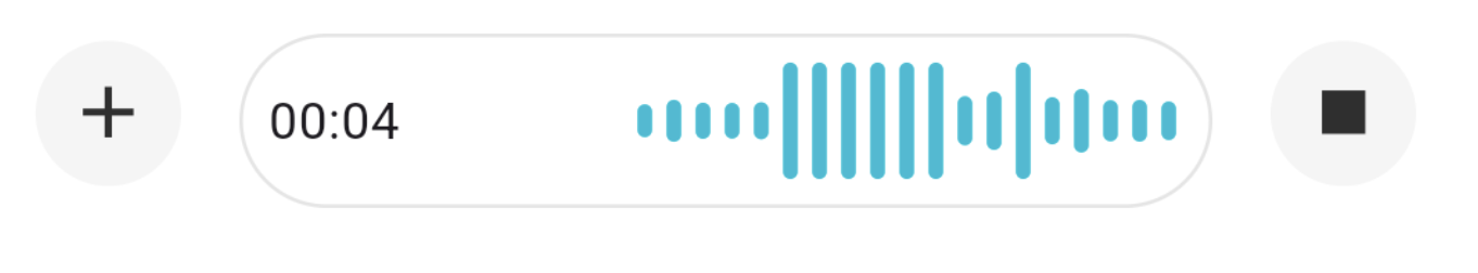 Screenshot of entered
voice