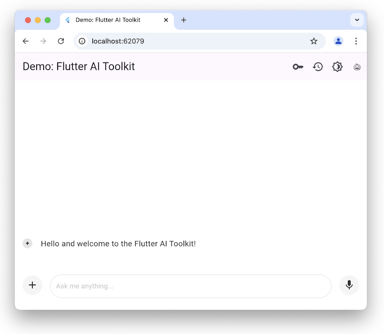 Example welcome
message