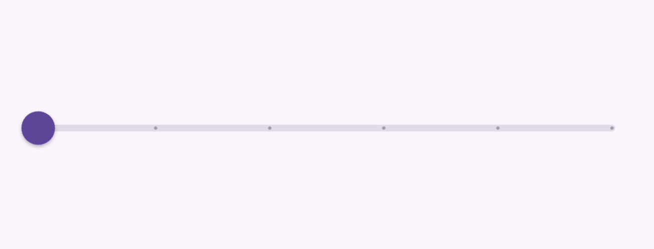 A GIF of a slider that has the dial dragged left to right in increments of 1, from 0.0 to 5.0