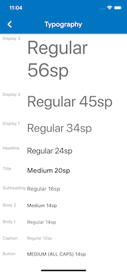 San Francisco typography scale on iOS