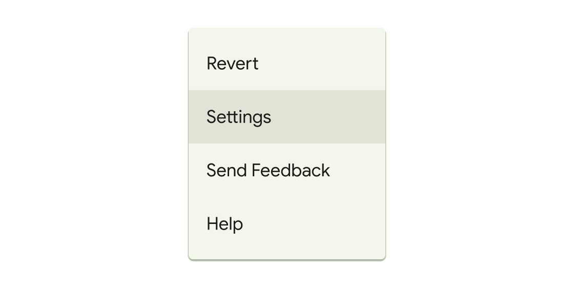 Rendered image or visualization of the Menu widget.