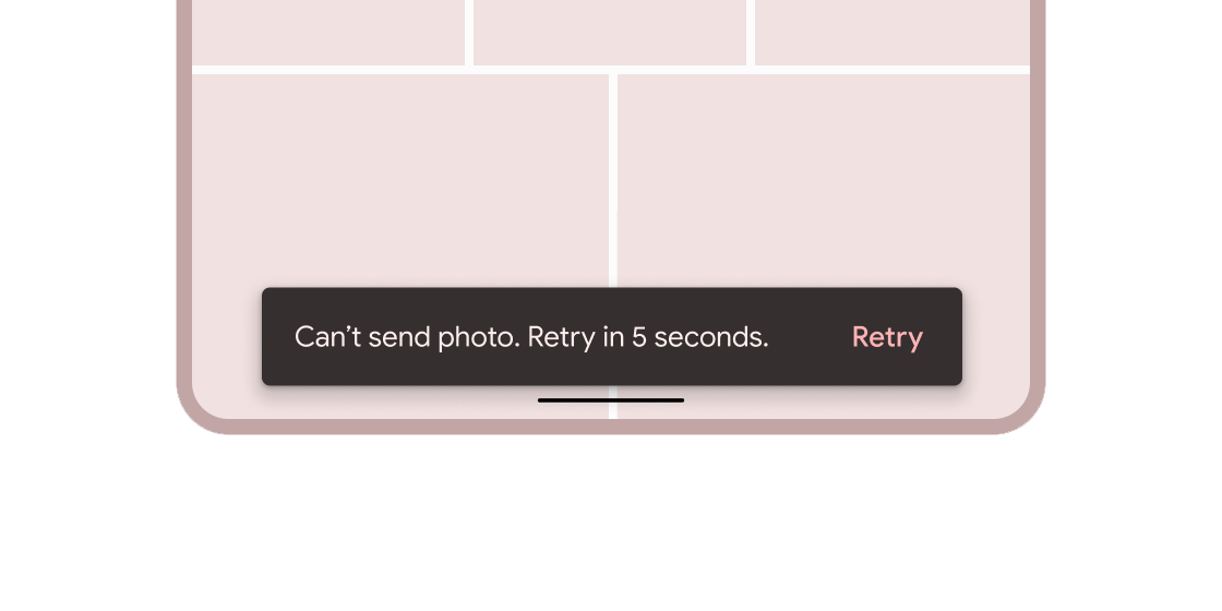 Rendered image or visualization of the SnackBar widget.